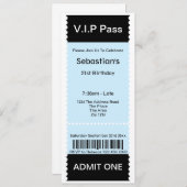VIP Pass Party Tomission Ticket Kaart (Voorkant / Achterkant)