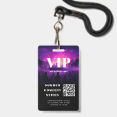 VIP Pass QR Code Concert Badge (Achterkant met lanyard)