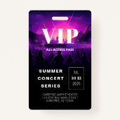 VIP Pass QR Code Concert Badge (Voorkant)