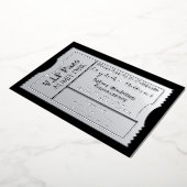 VIP Pass Silver Wedding Jubileum Ticket Folie Uitnodiging (Gedraaid)