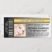VIP Pass Ticket Style Verjaardagsfeest Kaart (Voorkant)