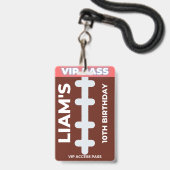 VIP-passagepartij Football Birthday Badge (Voorzijde met lanyard)