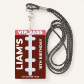 VIP-passagepartij Football Birthday Badge (Voorkant met draagriem)