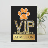 VIP PETS-toelatingsuitnodiging Kaart (Staand voorkant)