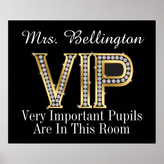 VIP-Poster van leerkrachten door SRF Poster (Voorkant)