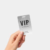 VIP privé-feest of -concert Zilver Glitter Badge (Handheld)