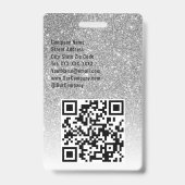 VIP privé-feest of -concert Zilver Glitter Badge (Achterkant)