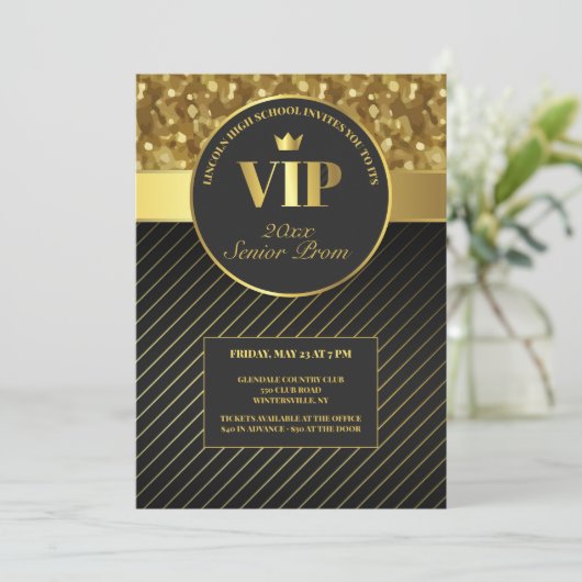 VIP Prom-uitnodiging Kaart (Staand voorkant)