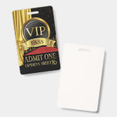 VIP, Red Carpet Birthday, Hollywood Birthday Badge (Voor- en achterkant)