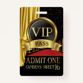 VIP, Red Carpet Birthday, Hollywood Birthday Badge