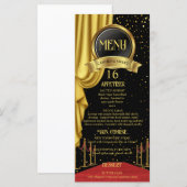 VIP, Red Carpet Birthday, Hollywood Birthday Menu (Voorkant / Achterkant)