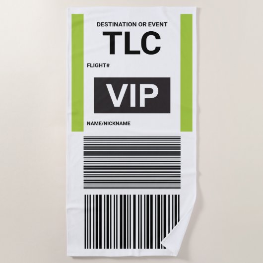 VIP REIS STRANDHANDBAD STRANDLAKEN (Voorkant)