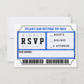 VIP REPLY CARD Bar Bat Mitzvah Uitnodiging (Voorkant)