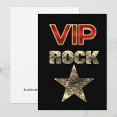 VIP Rock Star Verjaardag Kaart (Voorkant / Achterkant)
