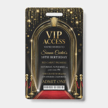 VIP Rode Loper Hollywood Gouden Verjaardagsuitnodi