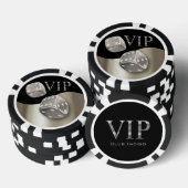 VIP Rolling Dice Las Vegas zilver zwart Pokerchips (Opstapeling)