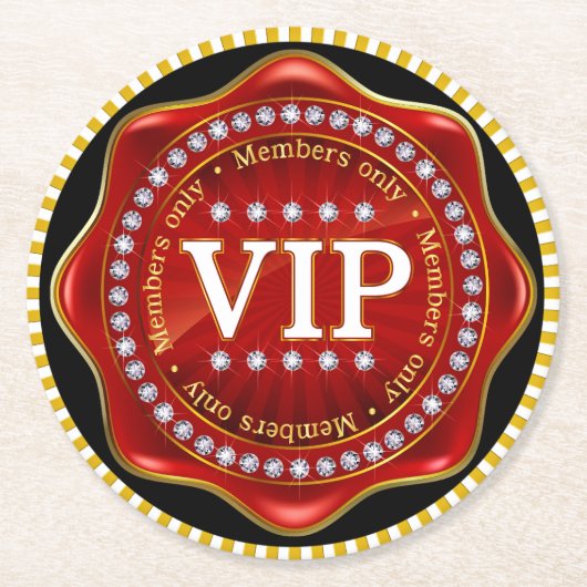 VIP RONDE KARTONNEN ONDERZETTER (Voorkant)