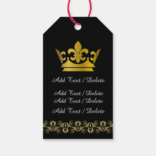 VIP Royal Elegant Monogram Cadeau Label - SRF Cadeaulabel (Achterkant)