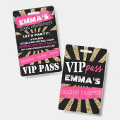 VIP Roze en Gold Elke gebeurtenis geeft aangepaste Badge (Voor- en achterkant)