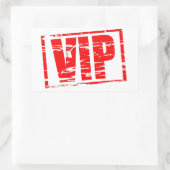 VIP rubberstempel effect Rechthoekige Sticker (Tas)