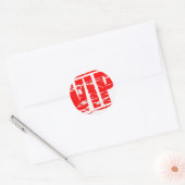 VIP rubberstempel effect Ronde Sticker (Envelop)