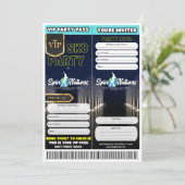 VIP-schaatsfeestuitnodigingen Kaart (Staand voorkant)