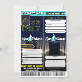 VIP-schaatspartij-uitnodigingen Kaart