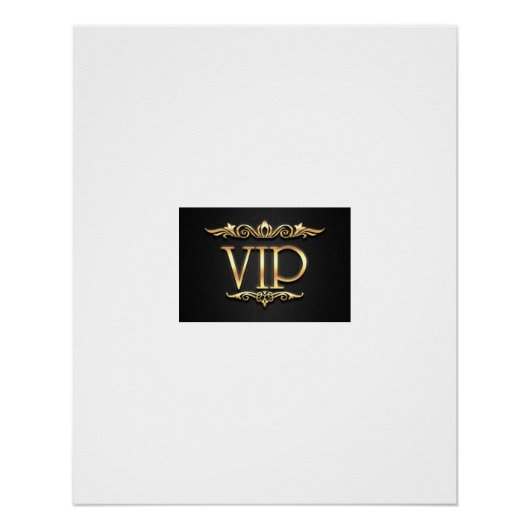 Vip semiglanzend poster te koop. (Voorkant)