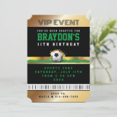 VIP SOCCER ALL TOEGANG Gold Pass Badge Uitnodiging (Staand voorkant)