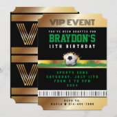 VIP SOCCER ALL TOEGANG Gold Pass Badge Uitnodiging (Voorkant / Achterkant)