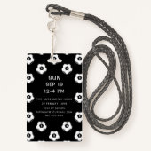 VIP Soccer Pass Custom Photo Birthday Party Badge (Achterkant met draagriem)