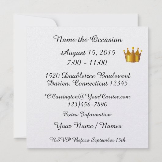 VIP Special Guest - SRF Kaart (Achterkant)