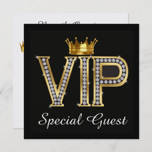 VIP speciale gast 2 - Uitnodiging (Voorkant / Achterkant)