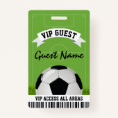 VIP Sport Pass Kinder Voetbal Verjaardagsfeest Badge (Achterkant)