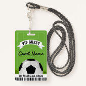 VIP Sport Pass Kinder Voetbal Verjaardagsfeest Badge (Achterkant met draagriem)