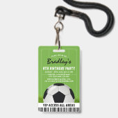 VIP Sportpas Kinderen Voetbal Verjaardagsfeestje Badge (Voorzijde met lanyard)