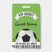 VIP Sportpas Kinderen Voetbal Verjaardagsfeestje Badge (Achterkant)