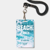 VIP-strandfeest met volledige toegang voor de zome Badge (Voorzijde met lanyard)