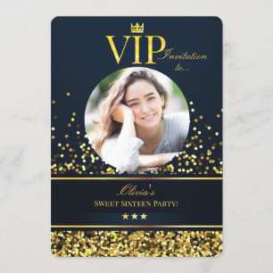 VIP Sweet Sixteen foto uitnodiging
