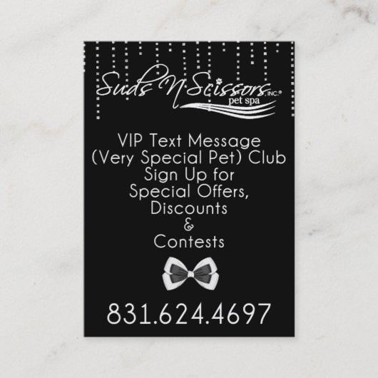 VIP Text Club Visitekaartje (Voorkant)