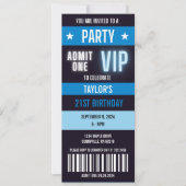 VIP Ticket 21e Enige Leeftijd Verjaardagsfeest Kaart (Voorkant)