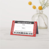 VIP TICKET Bar Mitzvah Table Seating Escort Card Plaatskaartje (Voorkant)