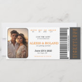 VIP Ticket Foto Opslaan De Datum Kaart (Voorkant)