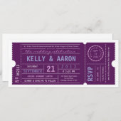 VIP  Ticket Wedding Uitnodiging (Voorkant / Achterkant)