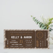 VIP  Ticket Wedding Uitnodiging (Staand voorkant)