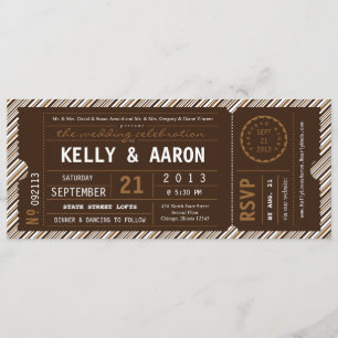 VIP  Ticket Wedding Uitnodiging