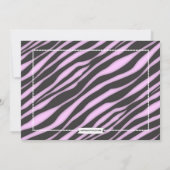 VIP Ticket Zebra Glam Sweet 16 Birthday Party Kaart (Achterkant)