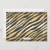 VIP Ticket Zebra Glam Sweet 16 Birthday Party Kaart (Achterkant)