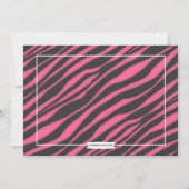 VIP Ticket Zebra Glam Sweet 16 Birthday Party Kaart (Achterkant)