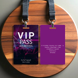 VIP-toegang evenement concert paars Badge